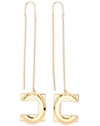 Elisabetta Franchi - Logo-Pendant Earrings - Lyst
