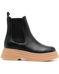 Ganni - Elasticated Side-panel Boots - Lyst