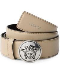 Versace - Leather Belt 3.5 Cm - Lyst