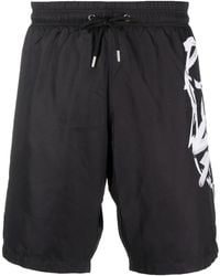 Philipp Plein - Logo-Print Swimming Trunks - Lyst