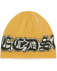 Gcds - Gothic Logo-Intarsia Beanie Hat - Lyst