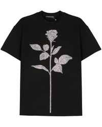David Koma - Rhinestone Embellished T-shirt - Lyst