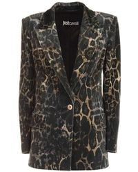 Just Cavalli - Leopard-Print Blazer - Lyst