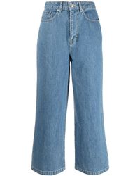 KENZO - Cropped Denim Jeans - Lyst