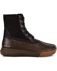 Polo Ralph Lauren - Declan Lace-Up Leather Boots - Lyst