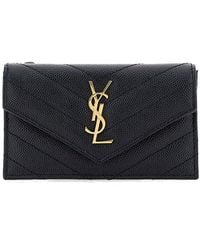 Saint Laurent - Luxurious Nero Flap Card Case For - Lyst