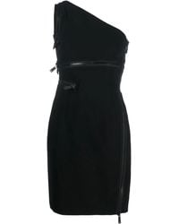 DSquared² - Vestido corto con un solo hombro y cremallera - Lyst