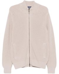 Drumohr - Geribbeld Vest Met Rits - Lyst