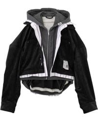 Maison Mihara Yasuhiro - Veste À Coupe Crop Triple Couche - Lyst