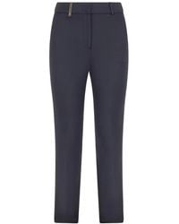 Peserico - Slim Trousers - Lyst