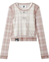Izzue - Check Long-Sleeve T-Shirt - Lyst