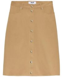 MSGM - Buttoned A-Line Skirt - Lyst
