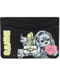 Ganni - Puppy-Print Cardholder - Lyst
