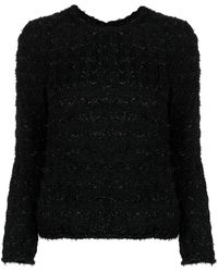 Balenciaga - Blusa de tweed con botones en la espalda - Lyst