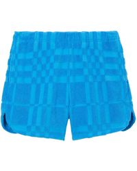 Burberry - Check-Pattern Above-Knee Length Shorts - Lyst