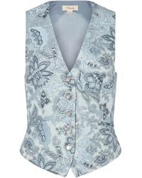 Temperley London - Floral-Print Button Waistcoat - Lyst