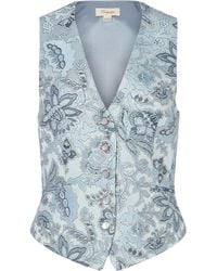 Temperley London - Gilet Met Bloemenprint En Knopen - Lyst