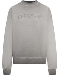 Off-White c/o Virgil Abloh - Crew Neck Cotton Sweatshirt With Degraded Effect - Lyst