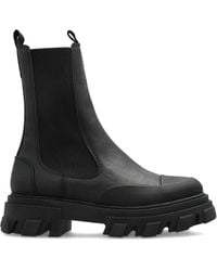 Ganni - Leather Ankle Boots - Lyst