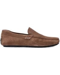 BOSS - Suede Loafers - Lyst