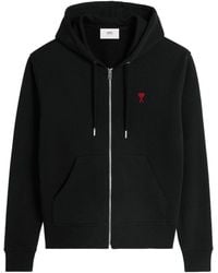 Ami Paris - Ami De Coeur Zip-Up Hoodie - Lyst