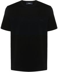 Herno - T-shirt Met Logo-reliëf - Lyst