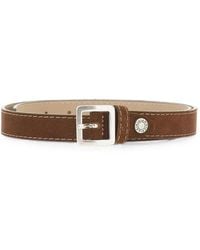 Gianni Chiarini - Ceinture En Daim À Coutures Contrastantes - Lyst