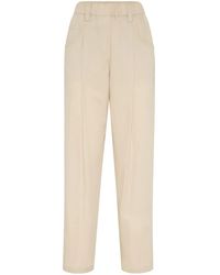 Brunello Cucinelli - Pantalones rectos con pinzas - Lyst