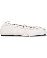 Ganni - Lace-Up Ballet Flats - Lyst