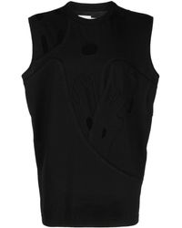 Feng Chen Wang - Distressed-effect Cotton Vest - Lyst