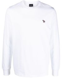 PS by Paul Smith - Zebra-motif Cotton T-shirt - Lyst