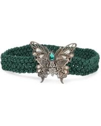 Alberta Ferretti - Butterfly-Buckle Elastic Belt - Lyst