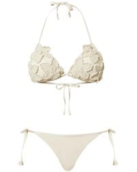 Twinset - Crochet-Knit Triangle Bikini Set - Lyst