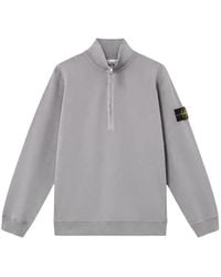 Stone Island - 6100068 Brushed Organic-Cotton Fleece Sweatshirt - Lyst