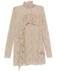 BARBARA BOLOGNA - Ruffled Lace Mini Dress - Lyst