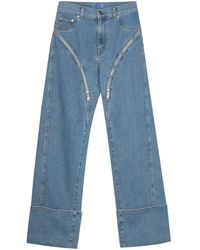 Mugler - Mid-rise Straight-leg Jeans - Lyst