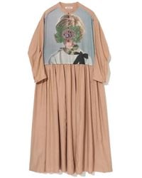 Undercover - Graphic-Print Gathered Dress - Lyst