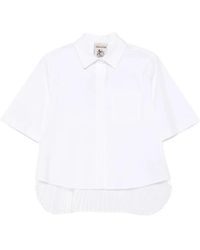 Semicouture - Hemd mit Faltendetail - Lyst
