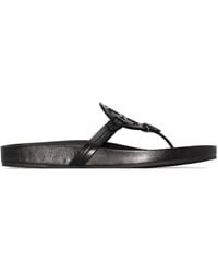 Tory Burch - Flache Miller Sandalen Mit Monogramm - Lyst