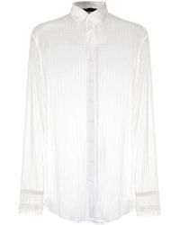 DSquared² - Sheer Lace Long-Sleeve Shirt - Lyst
