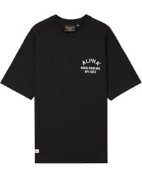 Alpha Industries - Print-Detail Cotton T-Shirt - Lyst