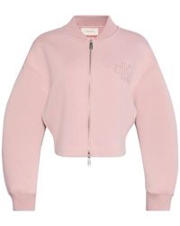 Calvin Klein - Logo-Embroidered Cropped Bomber Jacket - Lyst