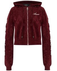 Amiri - Hoodie Zippé À Logo Brodé - Lyst