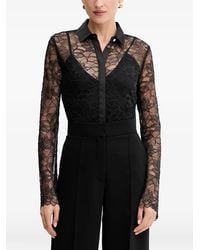 Guess - Antoinette Lace Buttoned Top - Lyst