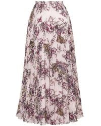 L'Agence - Torin Pleated Floral Maxi Skirt - Lyst
