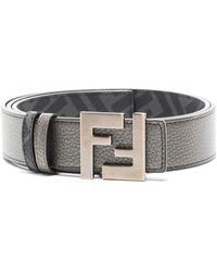 Fendi - Ff Logo Leather Belt - Lyst