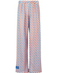 Jimmy Choo - Laren Geometric-print Cotton Trousers - Lyst