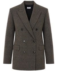 RUE DU BAC - Check-Pattern Double-Breasted Blazer - Lyst