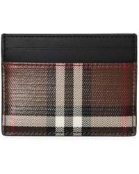 Burberry - Check Card Case - Lyst