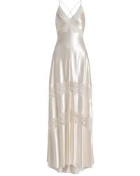 Alberta Ferretti - Kleid Mit Spitzeneinsatz - Lyst